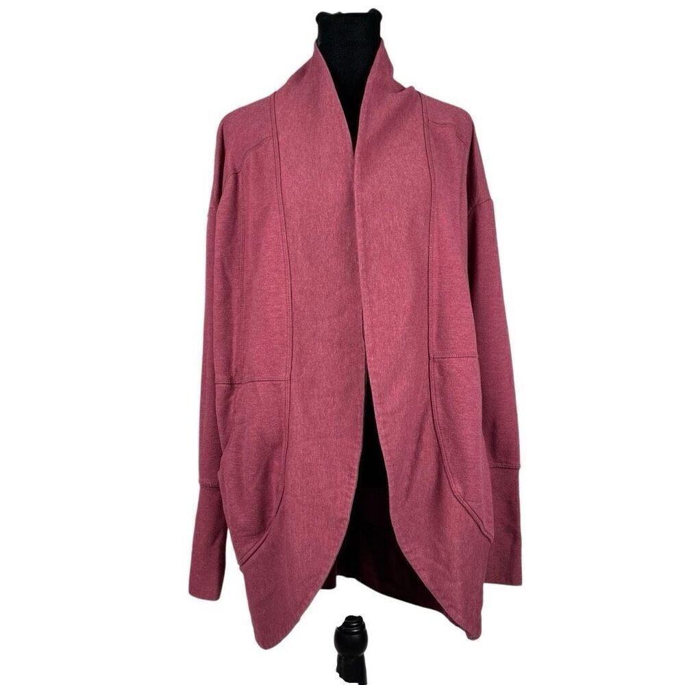 Eddie Bauer Red Fleece Cardigan Wrap - Women’s L